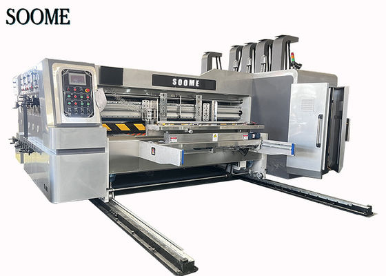 Macchina per la produzione di cartoni di cartone di cartone ondulato Autofeeder Flexo Printing Die Cutting Machine con piastra libera